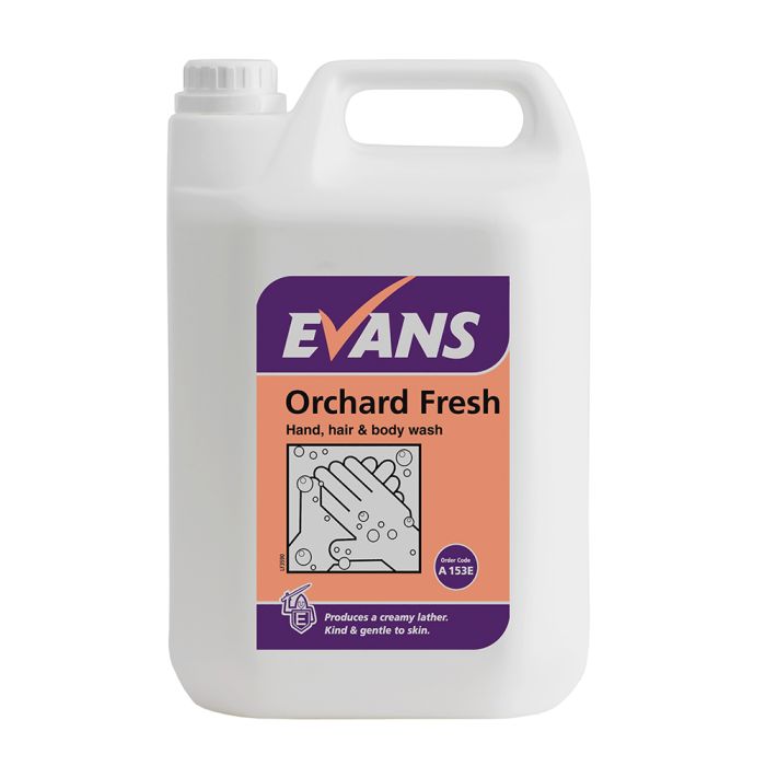 Evans Hand, Hair & Bodywash Soap ? Orchard Fresh ? 5 Litre