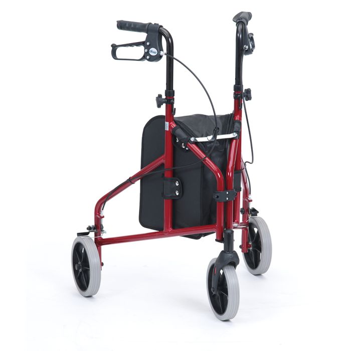 Ultra Lightweight Tri?Walker with Bag (Red)