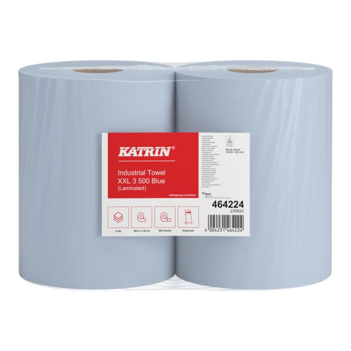 Katrin Classic 3 ply XXL Blue Laminated Rolls ? Case of 2