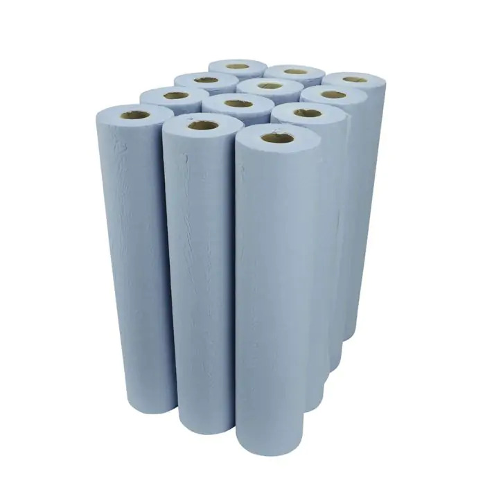 Essentials 2ply 20" Blue Couch Rolls ? Case of 12