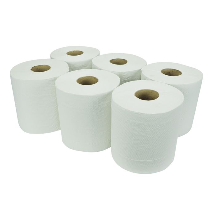 Essentials Premium 2ply White Centre Feed Rolls (190mm x 150m)