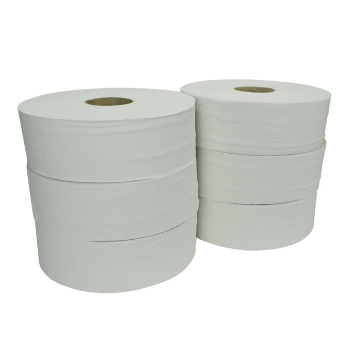 Essentials Maxi Jumbo 2 ply Toilet Rolls 400m ? 3" Core Case of 6
