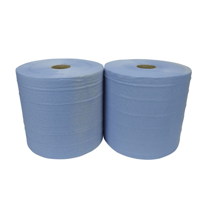 Essentials 2ply Blue Jumbo Wiping Rolls ? Case of 2