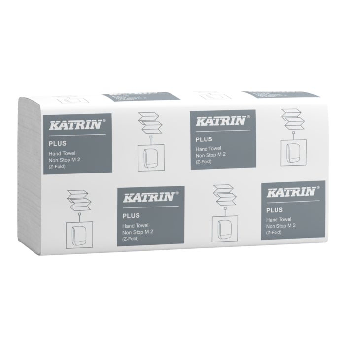 Katrin 87181 Plus 2 Ply White Z Fold Hand Towels (Narrow Fold)