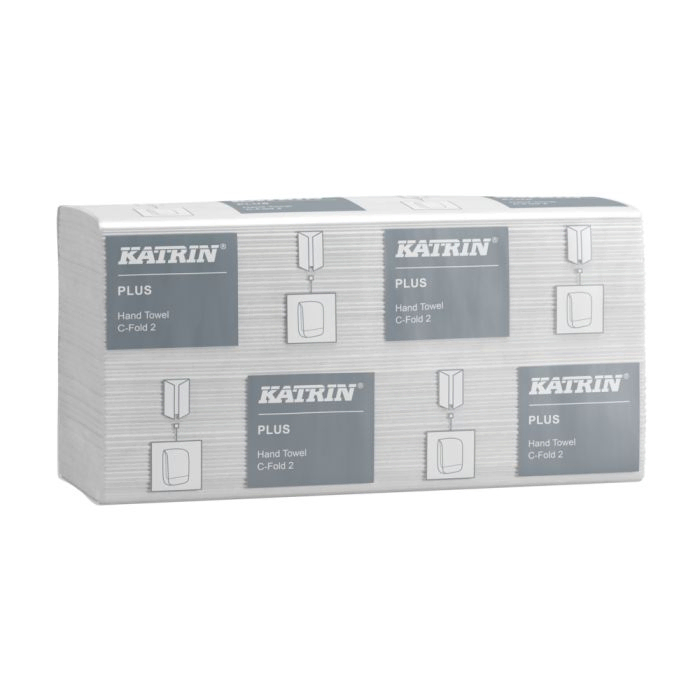 Katrin 73542 Plus 2ply C Fold Hand Towels ? Case of 1600