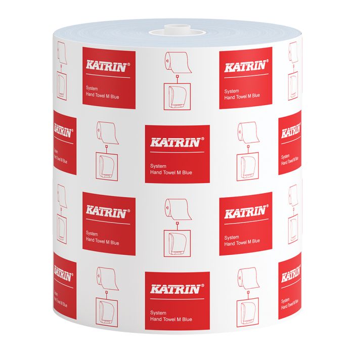 Katrin 460218 System M 1ply Blue Hand Towel Roll ? Case of 6