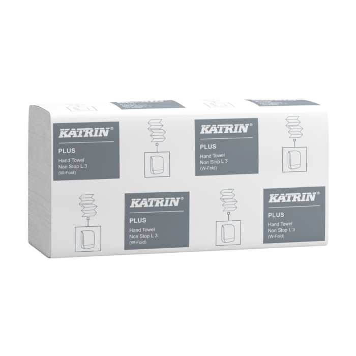 Katrin 61600 Plus 3 Ply White L3 Z Fold Hand Towels (Narrow Fold)