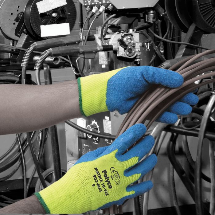 Matrix Hi?Viz Thermal Crinkle Latex Glove