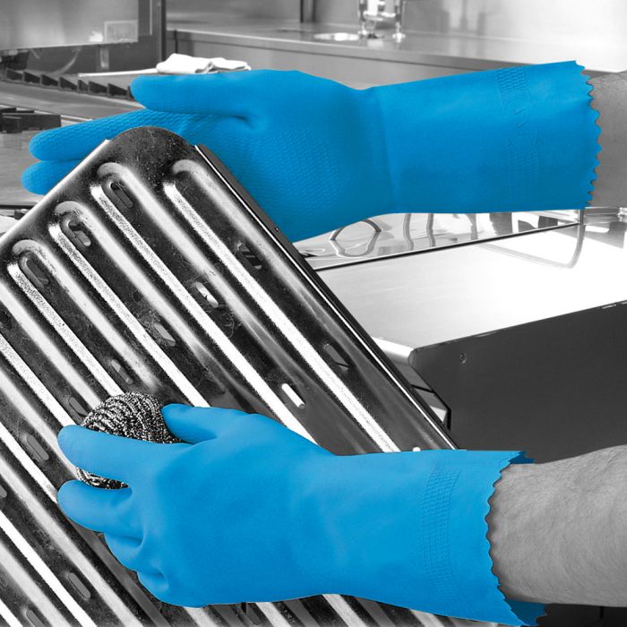 Optima Mediumweight Flocklined Rubber Glove