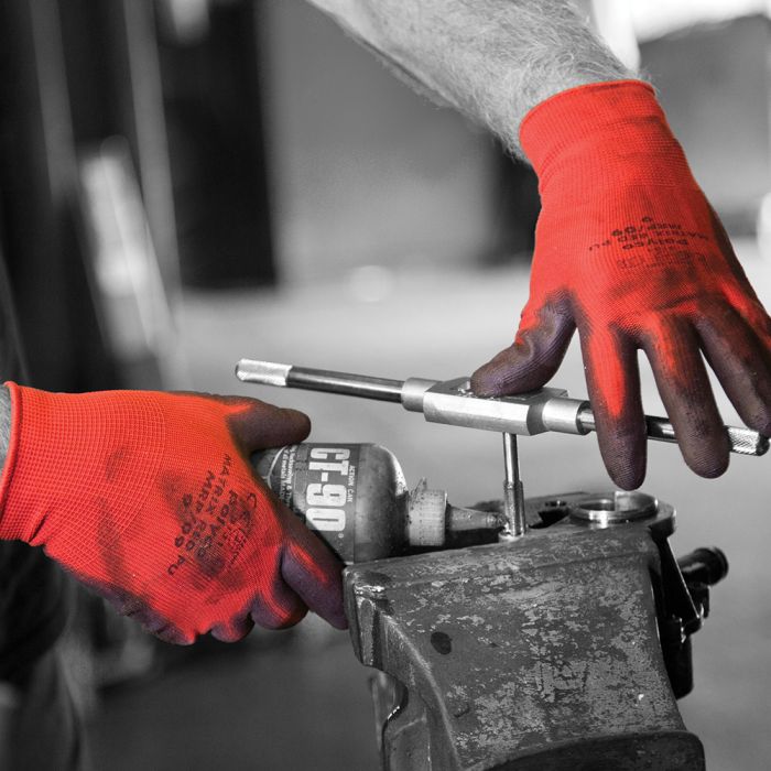 Matrix Red PU Gloves